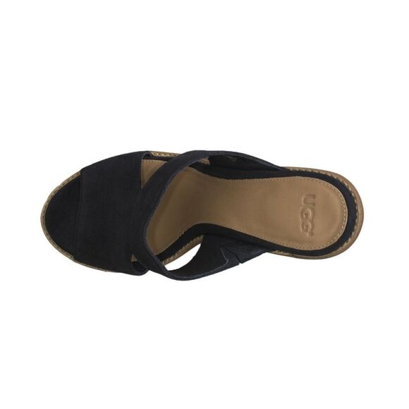 Ugg Blue Suede Leather Preppy Academia Coastal Capsule Sailor Chic Heels 8 - Picture 14 of 14